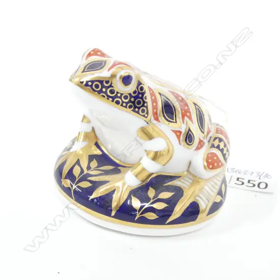 ROYAL CROWN DERBY FROG PAPERWEIGHT H 70 MM C1970/80