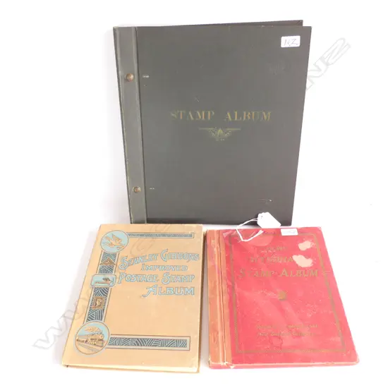 3 VINTAGE STAMP ALBUMS 