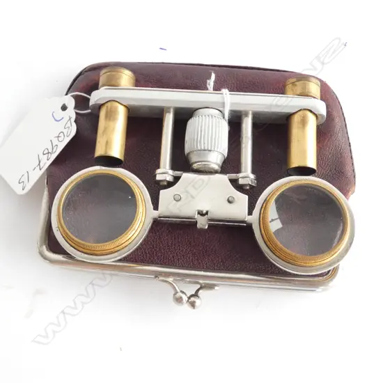 PR VINTAGE GILT OPERA GLASSES IN CASE