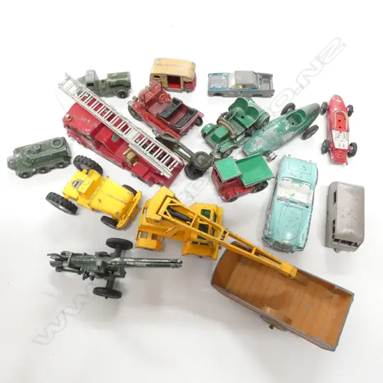 17 VINTAGE DIE CAST VEHICLES; LESNEY, DINKY ETC