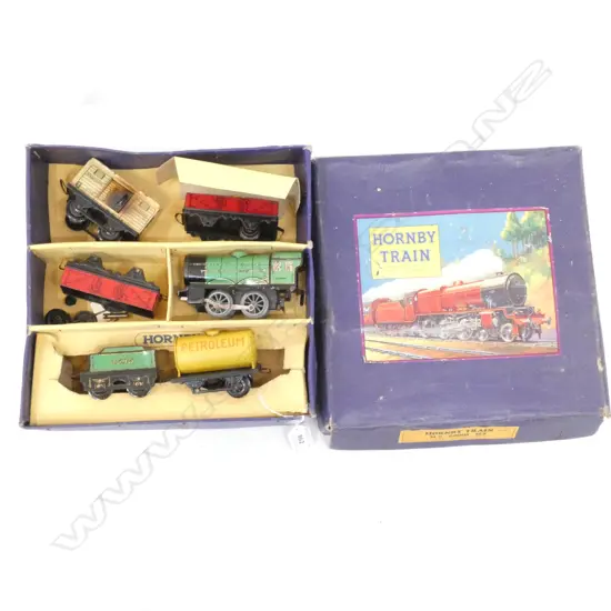 HORNBY TRAIN SET - M O GOODS SET - IN ORIGINAL BOX 