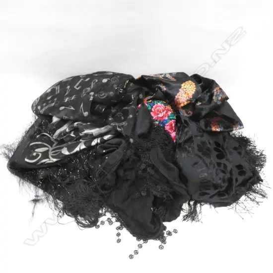 ASST. BLACK SCARVES 