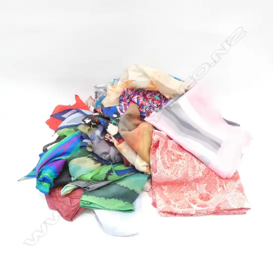 ASST. SILK, POLYESTER SCARVES 