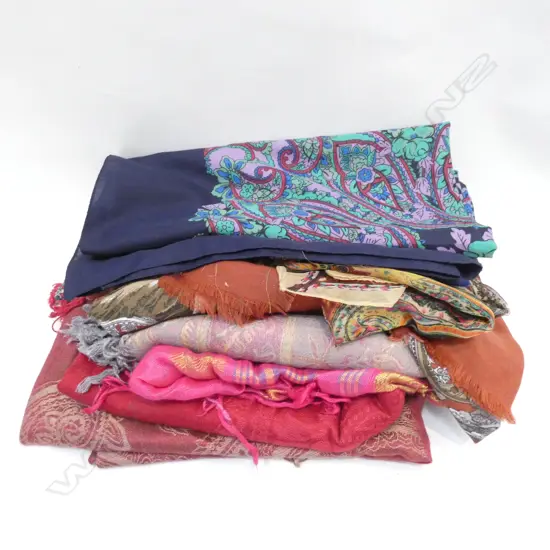 8 ASST PAISLEY SCARVES; PASHMINA STYLE ETC