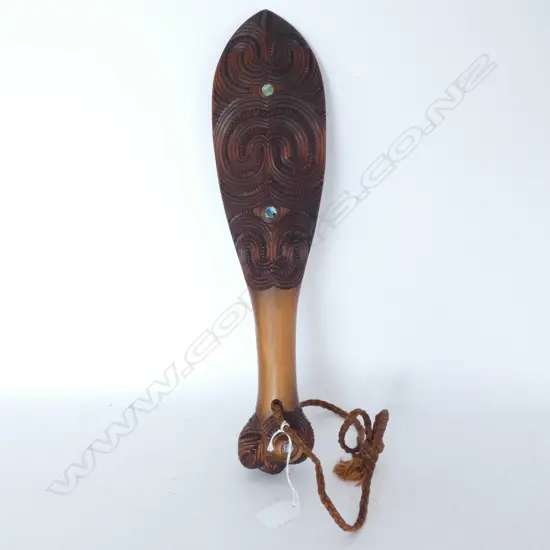 MAORI CARVED KAURI PATU - L. 415MM
