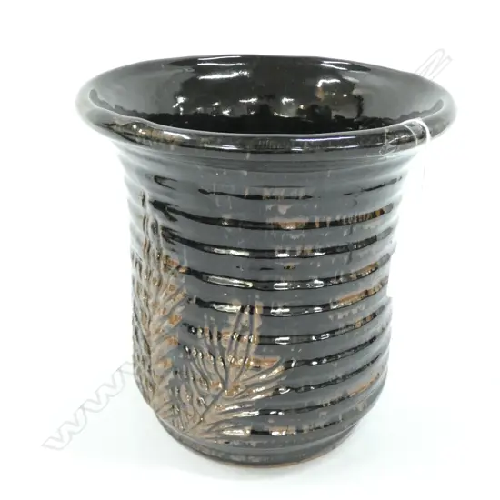 1930’S  RAKU STUDIO POTTERY HIBACHI. SEAL MARK IMPRESSED TO BASE.H255 W245MM