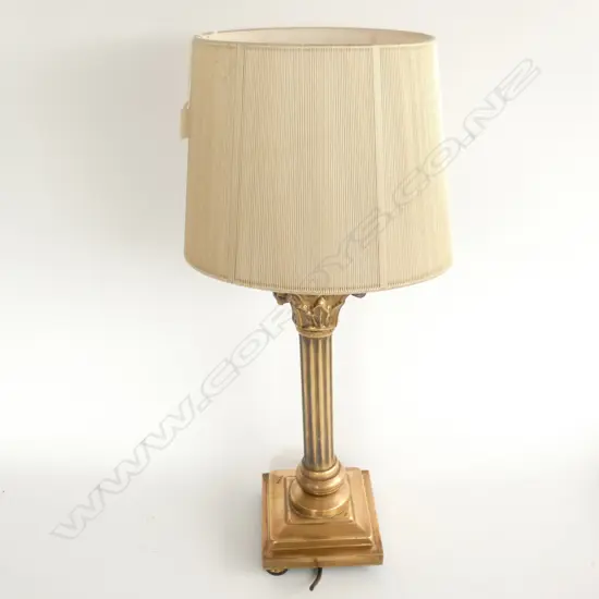 BRASS COLUMN LAMP H. 615MM 