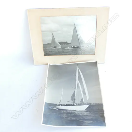 2 VINTAGE AUCKLAND YACHTING PHOTOS LGEST 250x200mm