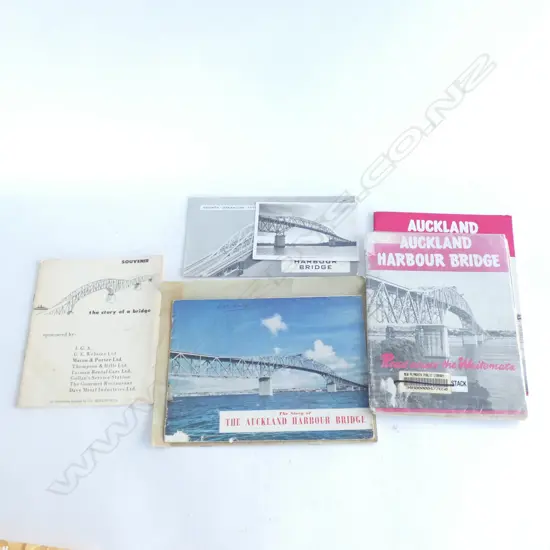ASST VINTAGE PUBLISHED MATERIAL ON AUCKLAND HARBOUR BRIDGE