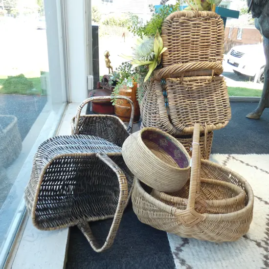 7 CANE BASKETS 