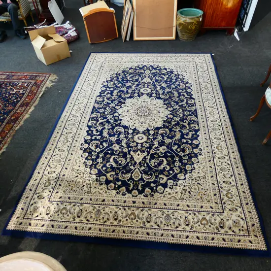 MACHINE MADE BLUE RUG W. 2000MM