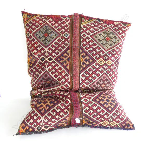 Large vintage Turkish Kelim cushion 920x750mm