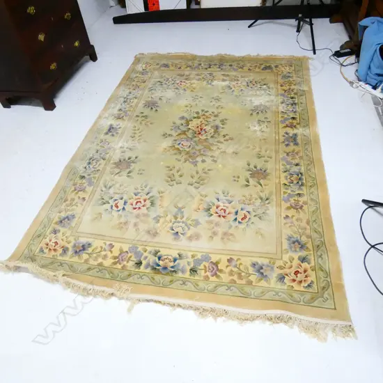 CHINESE HANDKNOTTED SCULPTED PILE CONDITION POOR HOLES MARKS ETC 1670 X 2420MM