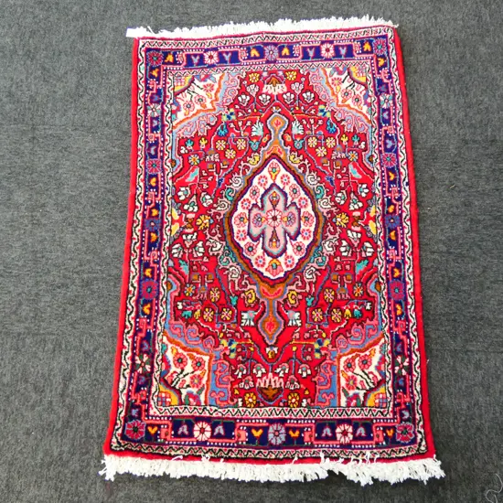 (269G) PERSIAN H/KNOTTED MALAYER RUG 1000 x 650 mm