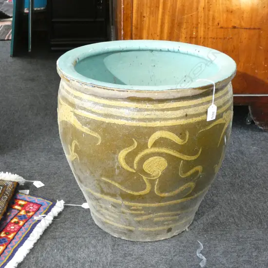 LARGE CHINESE DRAGON POT H. 425MM