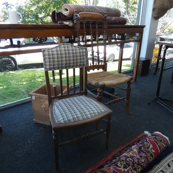 2 EARLY 20thC CHAIRS; ONE A CHILDS 