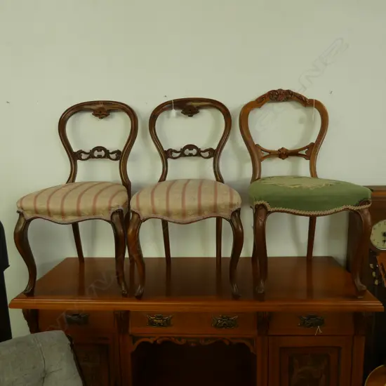 3 BALLOON BACK CHAIRS