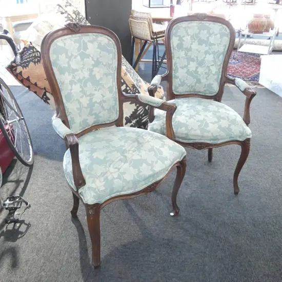 PR FRENCH STYLE BERGERE CHAIRS 