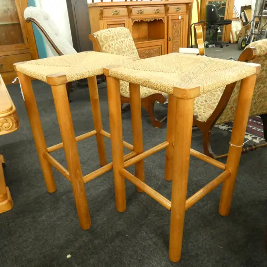 PR KAURI BAR STOOLS WOVEN SEAT H. 680MM