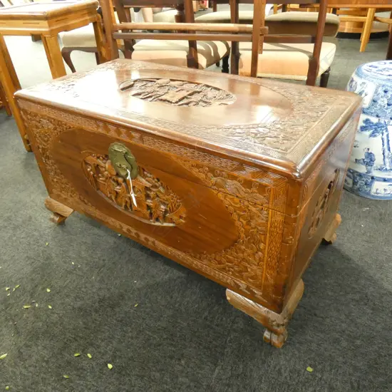 CAMPHOR CHEST W. 950 D. 490 H. 525MM