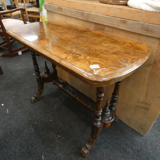 INLAY VICTORIAN SIDE TABLE 