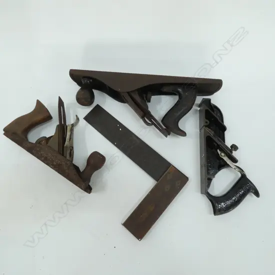 STANLEY PLANE + 2 AND SET SQUARE