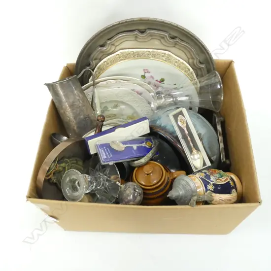 BOX LOT EP, CUTLERY, ETC