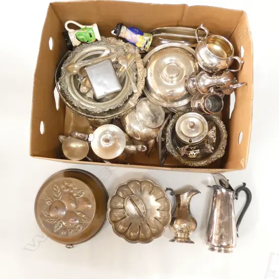 BOX LOT ASST. SILVER PLATE