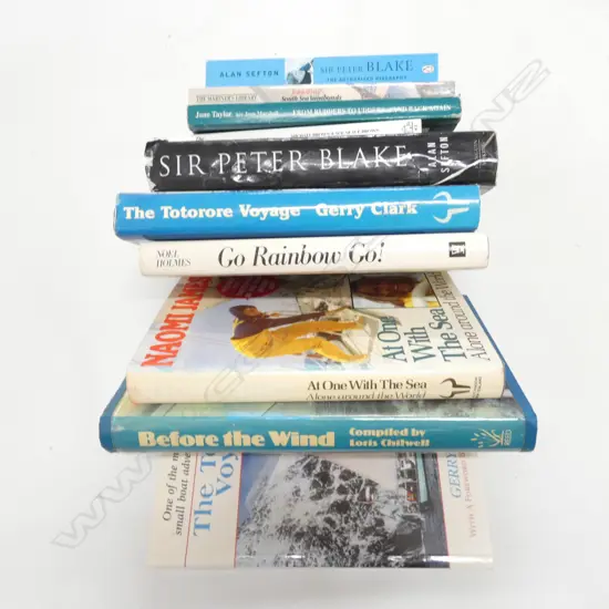 BOX LOT BOOKS; NZ SAILING ETC