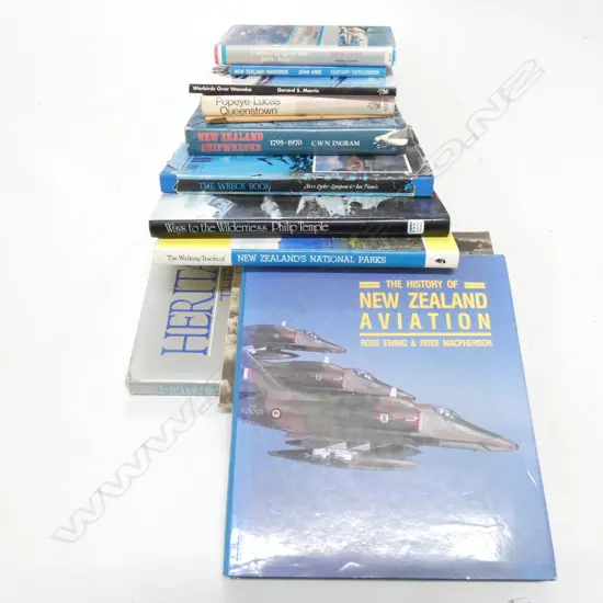 BOX LOT BOOKS; NZ HISTORY ETC