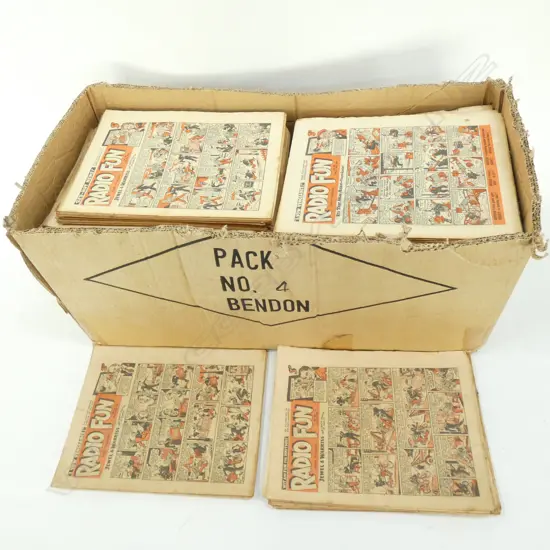 BOX LOT RADIO FUN MAGAZINES C. 1940
