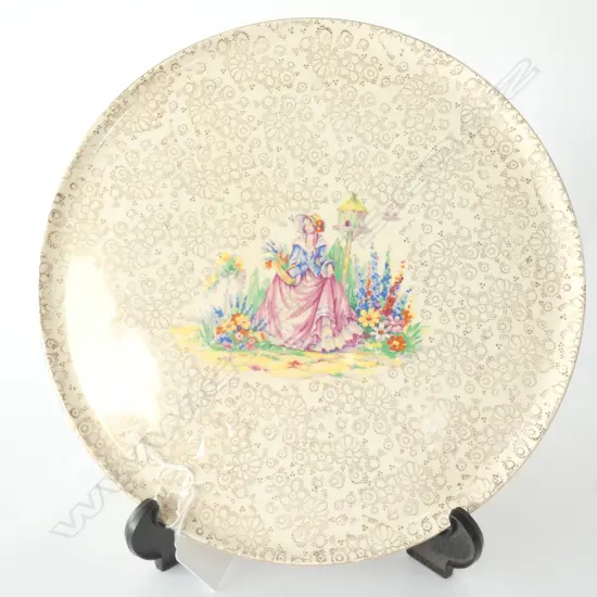 H & K TUNSTALL LARGE CAKE PLATE,  W. 300MM