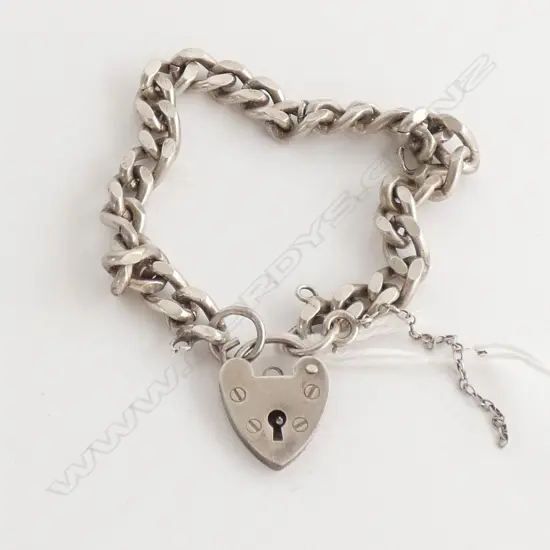 STG SILVER CURB LINK BRACELET 