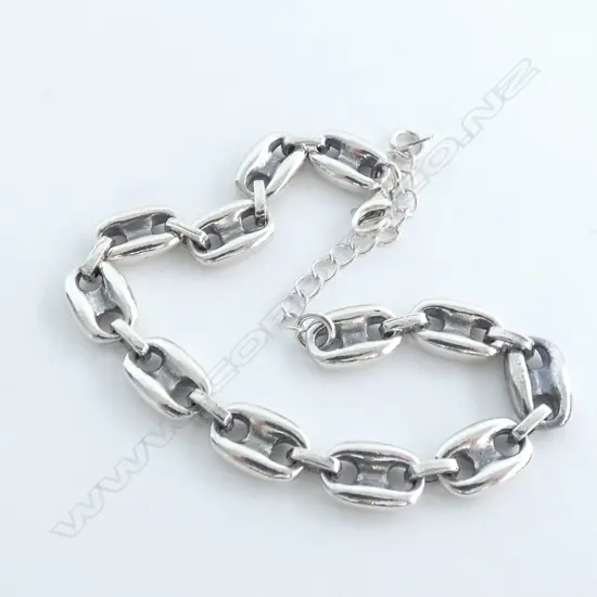 STERLING SILVER BRACELET CAPSTAN LINK 15.6GM