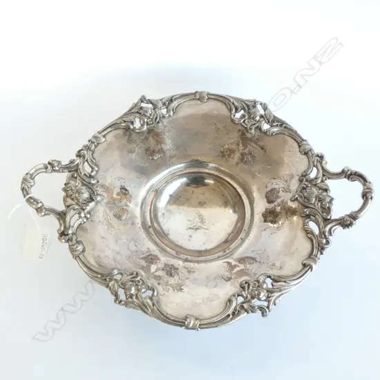 TWO-HANDLED SHEFFIELD PLATE DISH