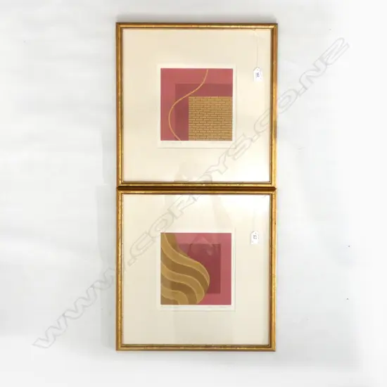 BEVERLY NEUTZE 'RED SQUARE 1' & '...2' '83 9/40 200MM SQ 