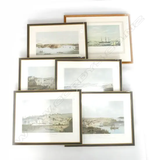 6 EARLY VIEWS OF AUCKLAND; 4 A SET 270 X 415MM