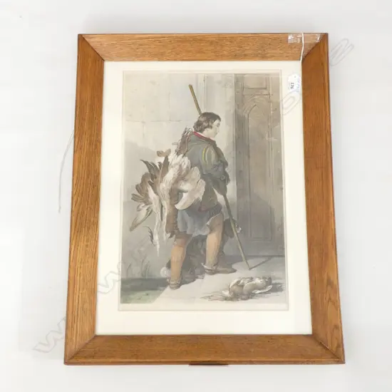 LANDSEER 'THE FALCONERS SON' PRINT 435 X 290MM...