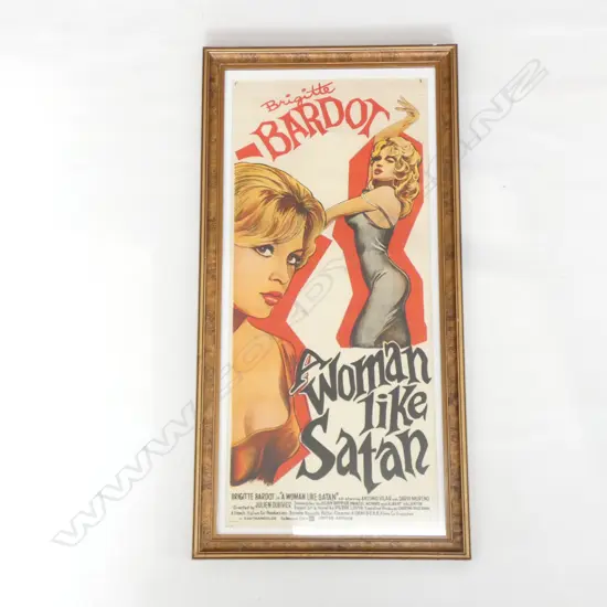FILM POSTER 'A WOMAN LIKE SATAN' BRIGETTE BARDOT 715 X 310MM