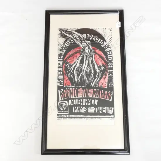 THEARTE WOODBLOCK POSTER 53/250 K. CHADWICK '89...