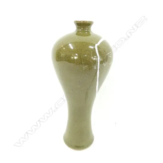 CHINESE TEA GLAZE VASE H. 225MM