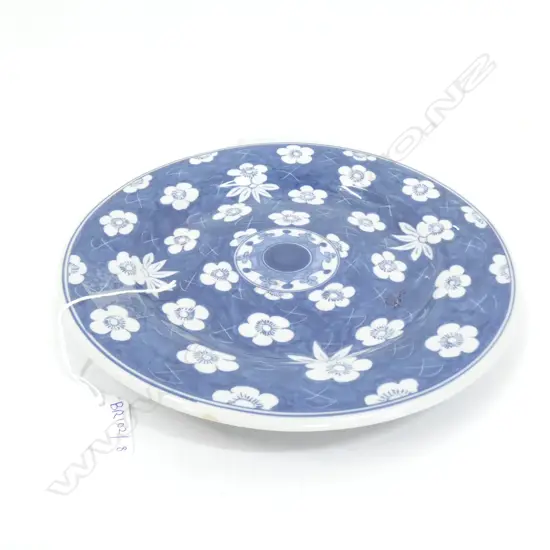 ORIENTAL B/W PRUNUS PLATE 265MM DIA