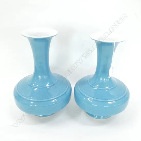 PR CHINESE VASES TURQUOISE GLAZE H. 300MM