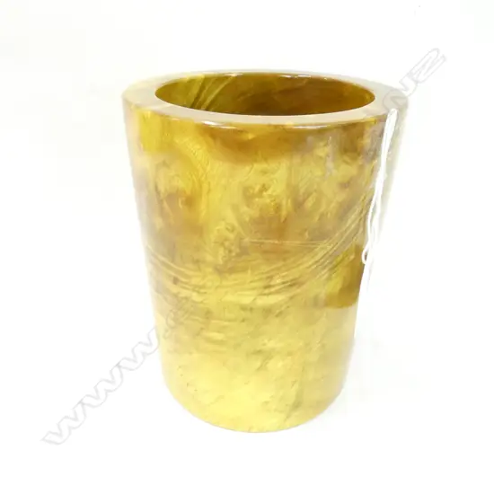 CHINESE GOLDEN CAMPHOR BRUSHPOT H. 155MM 35MM SCRATCH 