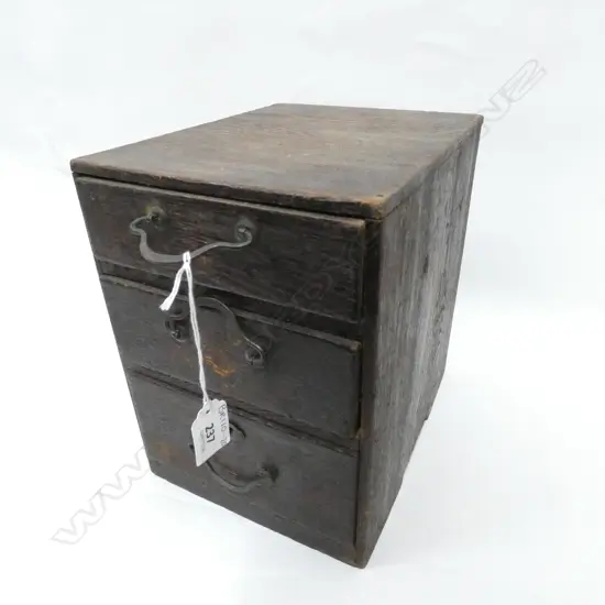 VINTAGE JAPANESE SMALL ‘HARI-BAKO’ SEWING BOX - 3 DRAWERS 180 X 230 X 240MM