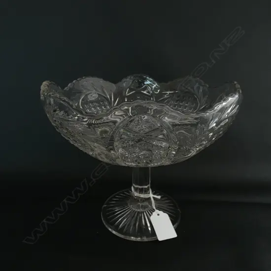 PRESSED GLASS COMPORT H. 170MM