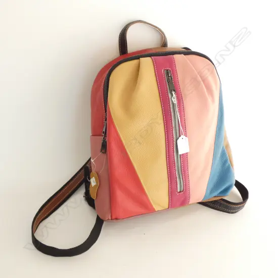 MULTI TONE LEATHER SATCHEL 