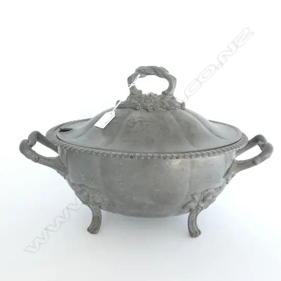 PEWTER TUREEN L. 400MM
