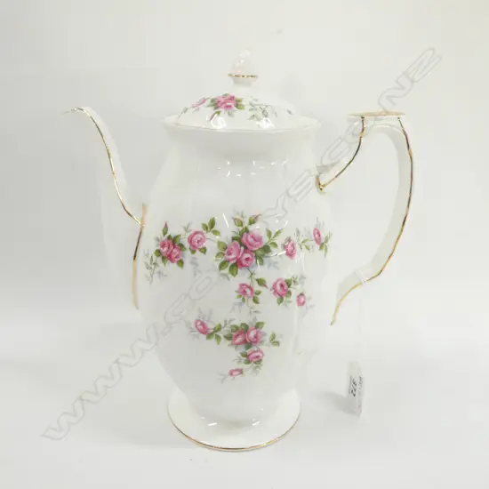 AYNSLEY 'GROTTO ROSE' TEAPOT H. 230MM