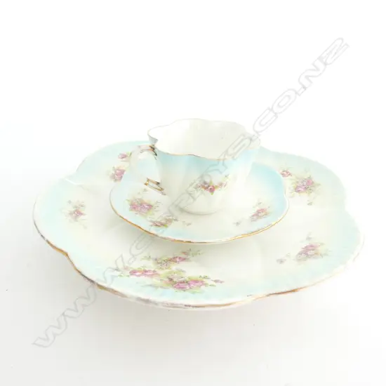 SHELLEY LATE FOLEY CUP & SAUCER & CAKE PLATE (DIA 235MM) #7884...
